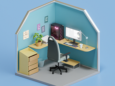 3D isometric Office