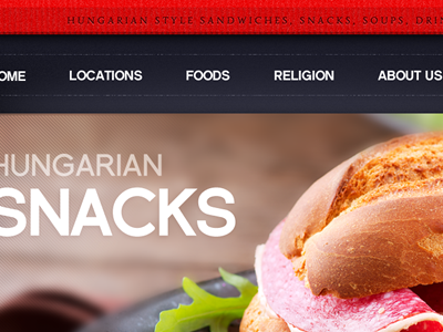 Sandwich Bar Website Teaser fireworks webdesign sandwich hungary design gastronomy food website web grid home