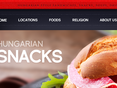 Sandwich Bar Website Teaser design fireworks food gastronomy grid home hungary sandwich web webdesign website