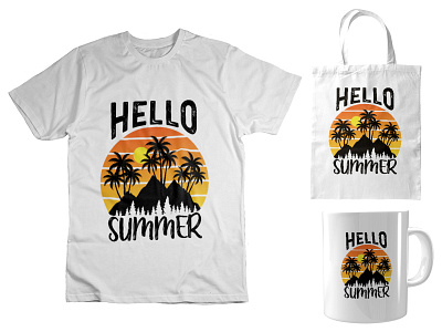 Hello Summer | Travel t-shirt design