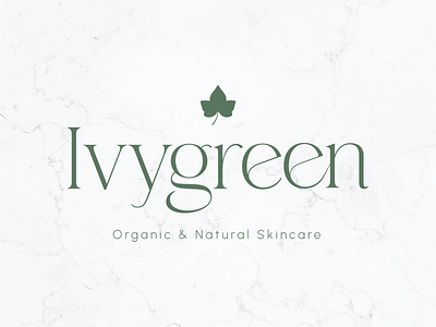 Ivygreen Skincare brand identity branding design graphic design logo typography visual identity