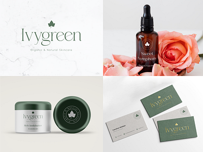 Ivygreen Skincare brand identity branding graphic design typography visual identity