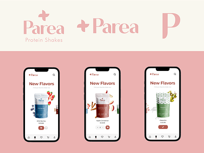 Parea Protein Shakes - Visual Identity brand identity branding graphic design logo typography ui visual identity