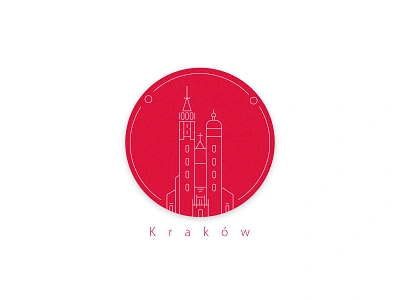 Krakow challenge colors design dribbleinvite flat hello dribbble icon illustration illustrator krakow minimal poland simple vector