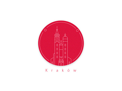 Krakow challenge colors design dribbleinvite flat hello dribbble icon illustration illustrator krakow minimal poland simple vector