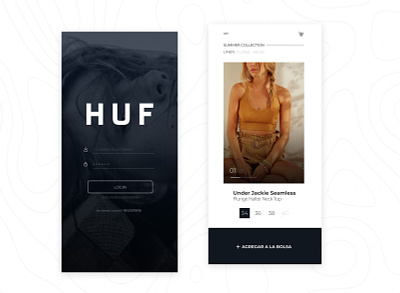 HUF app design flat icon illustration typography ui ux vector web