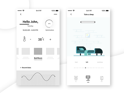 Smart Home Design Concept activity app home sleep smart tracking ui ux