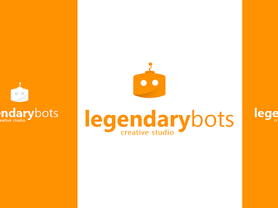 Bot logo bot branding character creative design dribbble identity legendary logo orange robot studio