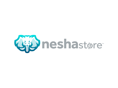 Nesha Store branding design ganesha gradient graphic design logo