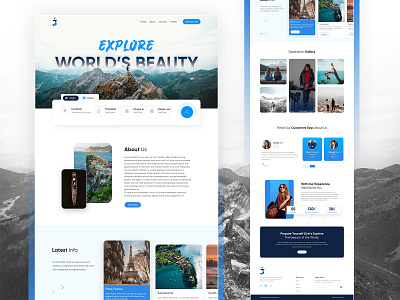 JS Travel Agency landing landing page outing landing page travel agency travel landing page travel ui design traveling website design ui design ui ux design website design world tour landing page