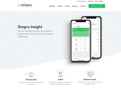 Simpra Mobile Sales Reporting clean insight product product design report reporting simple statistic ui web website