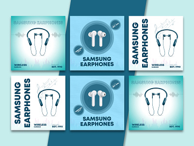 Earphones Banner Design/Instagram Post Design graphic design socialmediabannerdesign socialmediaposter