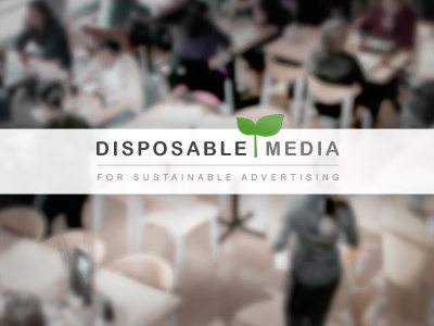 Disposable Media brand green logo sustainable