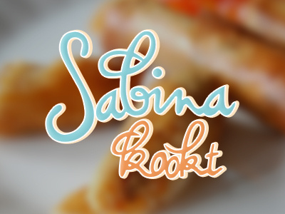 Sabina kookt blur brand chef cooking culinair eating kitch logo restaurant