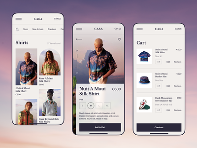 Fashion Store Mobile Version checkout clothes clothing brand ecommerce fashion fashion design interface layout minimal mobile mobile version modern online shop online store product product page typography ui ux webdesign