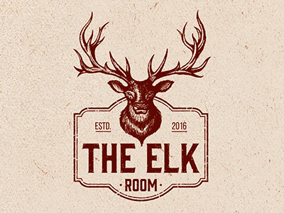The Elk Room bar elk logo logodesign logovo logovodesign pub whiskey