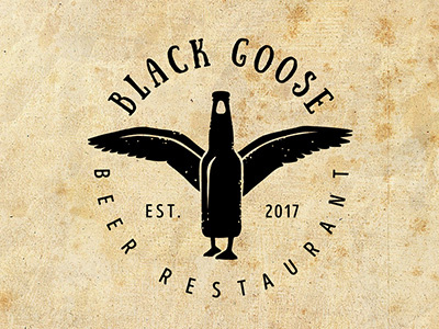 Black Goose beerrestaurant blackgoose branding graphicdesign logo logovo logovodesign vintagelogo