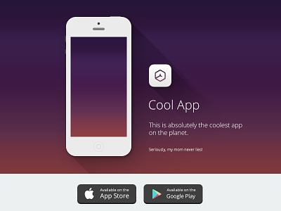 Cool App - Web Template app cool gradient iphone simple template web