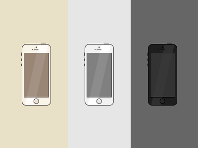 iPhone 5s flat icon illustration iphone5s