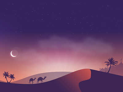 Desert Paradise desert illustration web