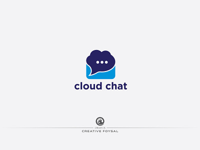 Cloud Chat Logo 2d design apps logo business logo clean company logo creative design concept graphic design logo logo design minimalist logo monogram logo unique