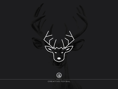 Deer Head LineArt Logo 2d design animals logo branding business logo clean creative design design concept graphic design illustrator logo logo design monogram logo unique