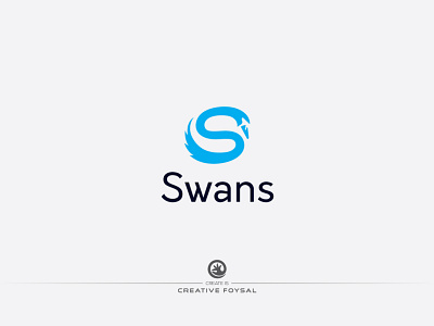 Swans Logo 2d design business logo clean company logo creative design design concept graphic design logo logo design minimalist logo unique