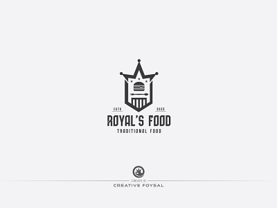 Royal's Food Logo 2d design business logo clean company logo creative design concept food logo graphic design logo logo design minimalist logo monogram logo unique