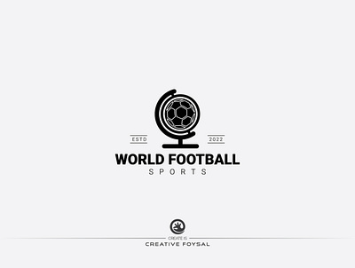 World Football 2d design 2d logo business logo clean company logo coustom logo creative design concept graphic design logo logo design logo mark minimalist logo monogram logo sport logo unique