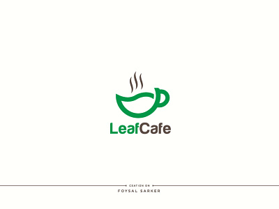 Leaf Cafe Logo 2d design business logo clean cofee logo creative design concept graphic design leaf cafe logo logo design minimalist logo