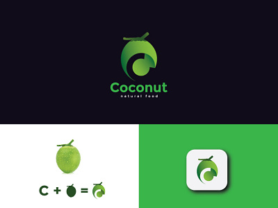 Coconut Logo 2d design apps business logo clean coconut creative design concept food graphic design icon logo design modern natural unique