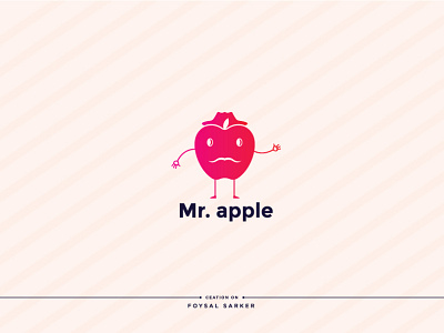 Mr. apple Logo 2d design business logo clean creative design concept graphic design logo logo design modern unique
