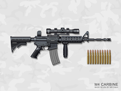 M4 Carbine gun icon metal ui