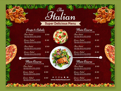 Menu Card branding card design design graphic design illustration logo menu menu card menu card design typography ux vector