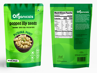 Packaging Design ( Popped lilly seeds ) by YASMIN ALI on Dribbble