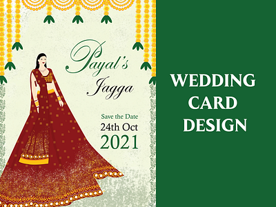 WEDDING CARD DESIGN ( ILLUSTRATION)