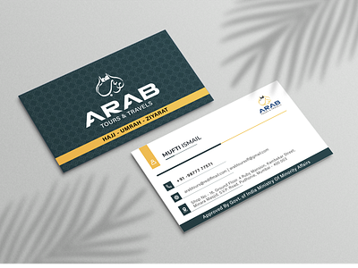 visiting card design for tours and travels