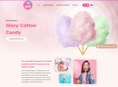 Glory Cotton Candy branding candy cotton candy design paris ux website website design wix wix design