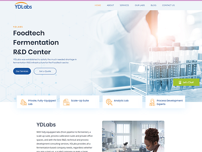 WIX Website | YDLabs | Bio Tech Lab bio tech branding design lab website website design wix wix webite