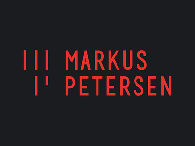 Markus Petersen Logo branding initials logo minimalistic