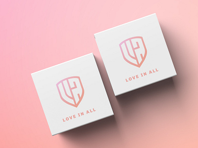 Love In All Concept branding concept logo shield startup