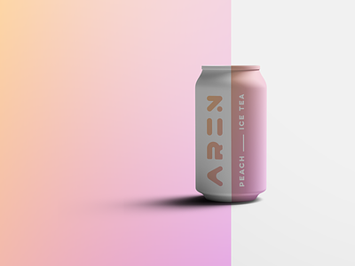 Aren Peach branding gradients logo logotype minimalistic packaging reduced