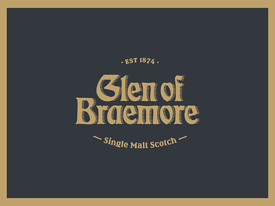 Glen of Braemore Logo branding logo whiskey
