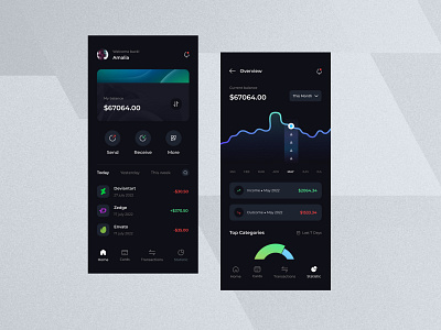 Finance app Ui concept