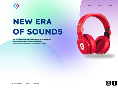 Headphone Website homepage headphone ui ux website