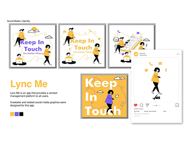 LyncMe - Contact Management App 3d animation app art branding design flat graphic design icon illustration illustrator logo logo design minimal typography ui ux vector web website