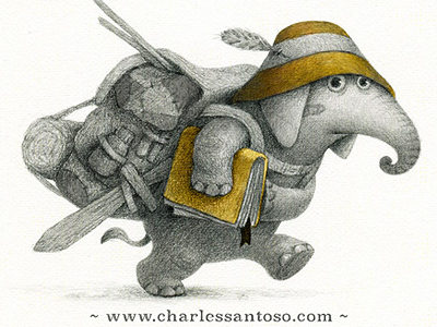 First Day Adventuring animal book charles santoso elephant personal