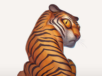 Tiger Last Glance charles santoso illustration
