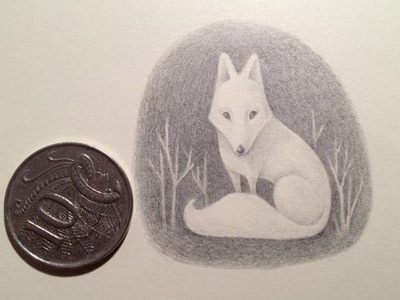 Tiny Arctic Fox charles santoso illustration