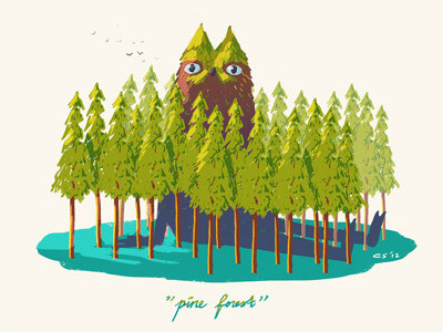 Pine Forest charles santoso daily random word doodles